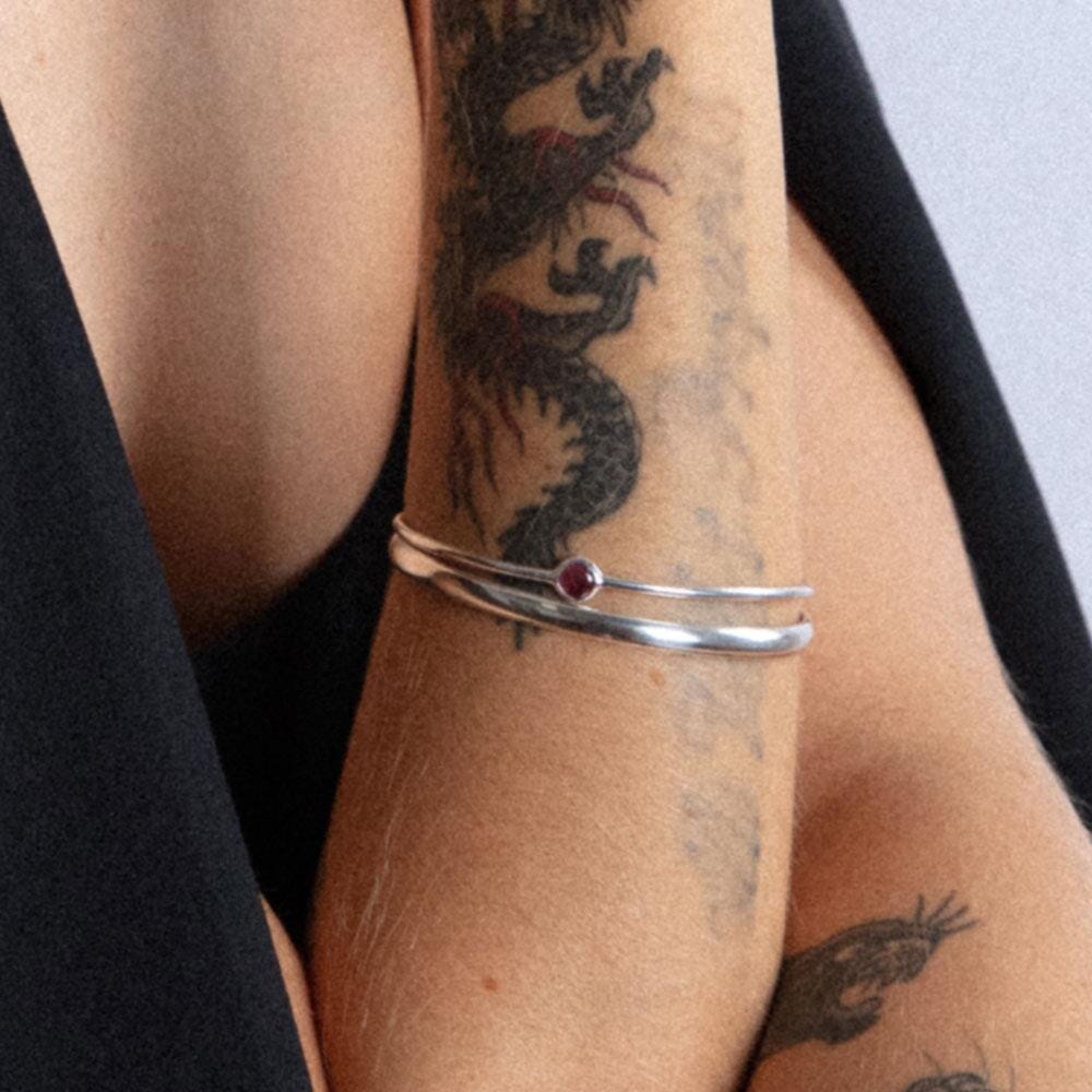 Outlet NU & MII Rosa Ava Silver Bangle