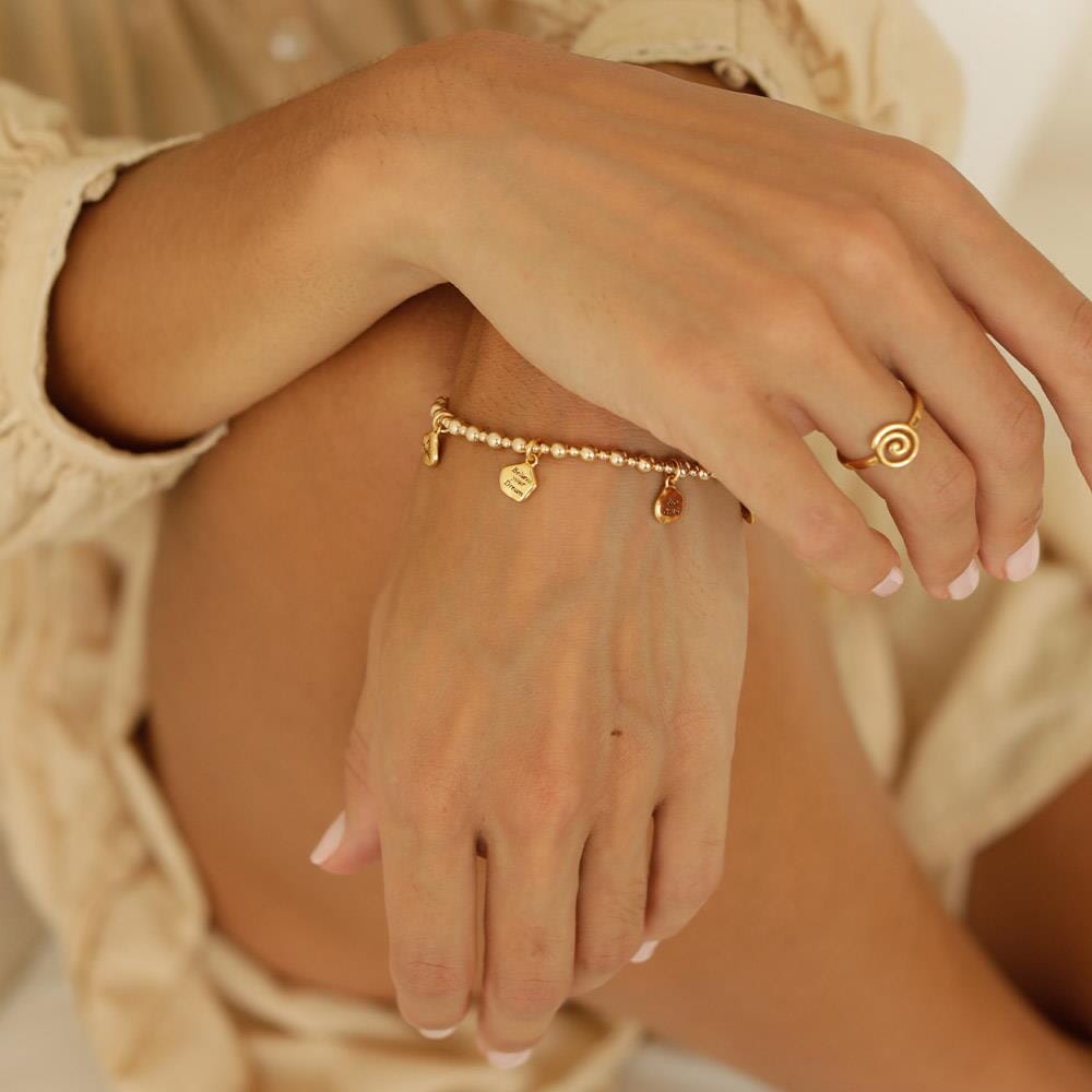 Outlet Affirmation Gold Plated Charm Bracelet