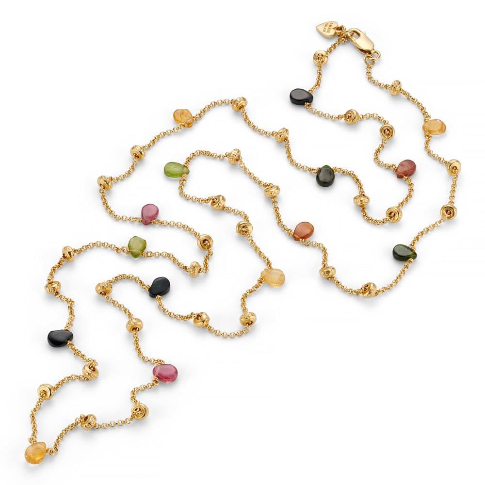 Precious Gold Plated Necklace - Tourmaline