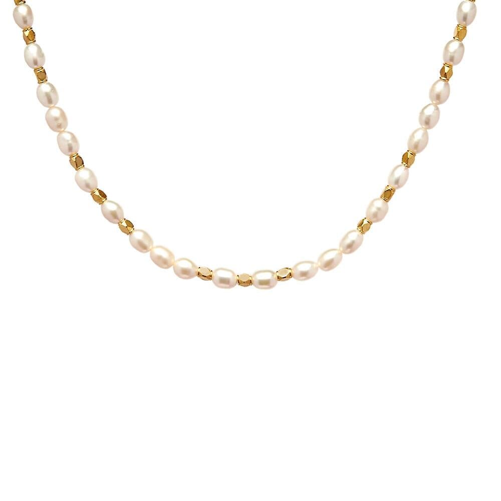 NU & MII Ivy Pearl Gold Plated Necklace