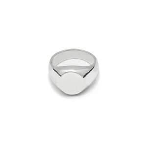 Outlet NU & MII Plain Signet Silver Ring