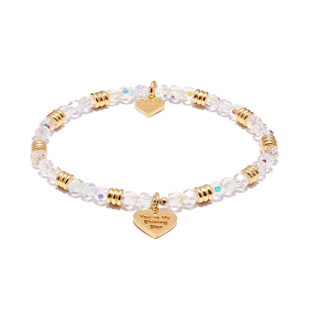 Charming Sparkle Gold Charm Bracelet - You're My Shining Star