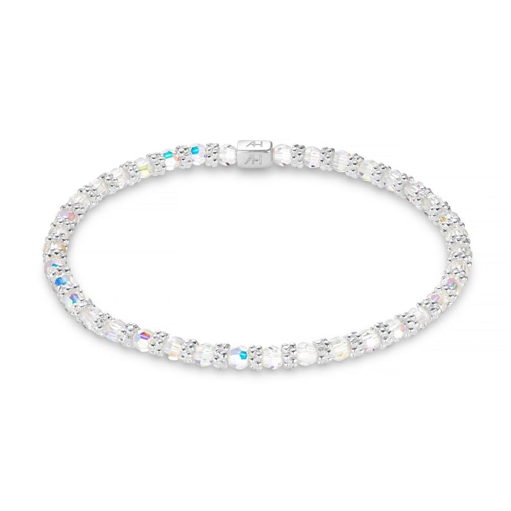 Image of Daisy Chain Silver Bracelet - Crystal