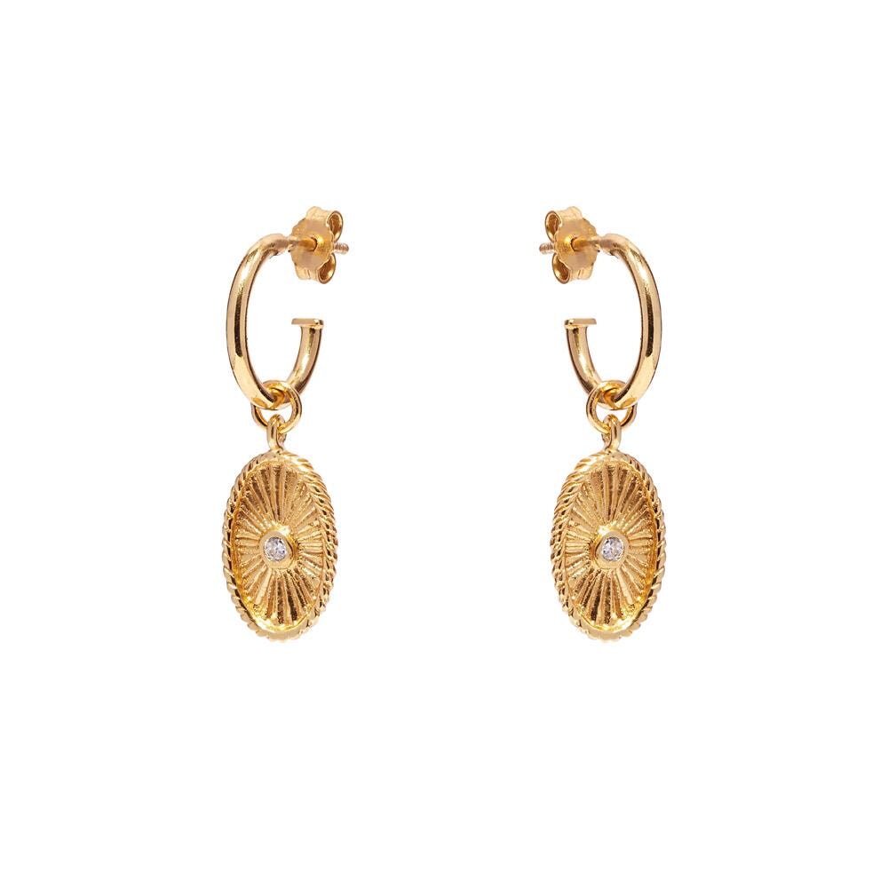 NU & MII Bright Hoop Gold Plated Earrings