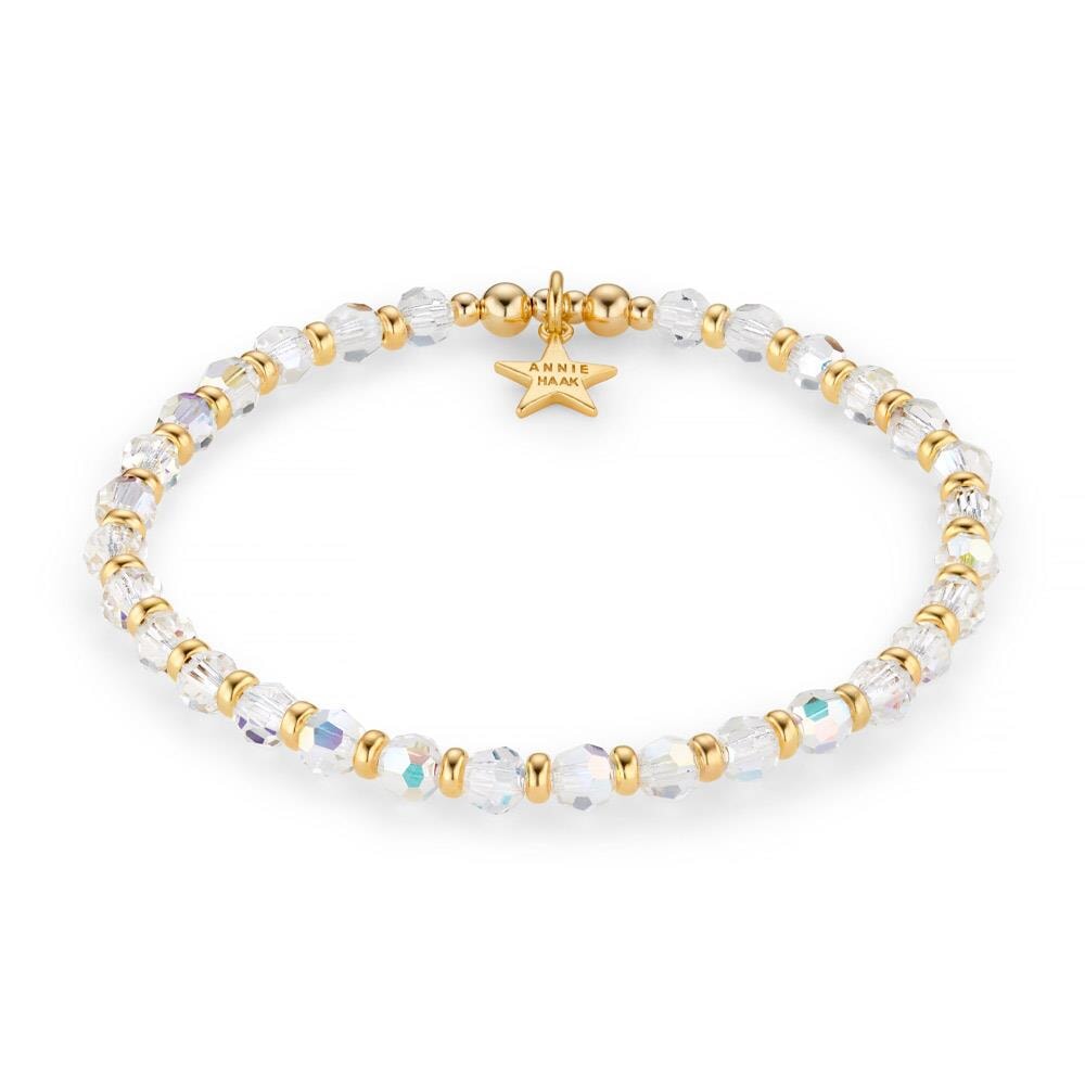 A Lot of Sparkle Gold Plated Charm Bracelet Clear Crystal