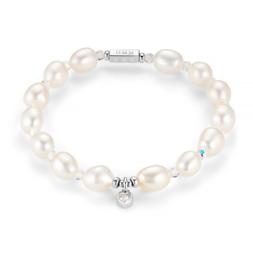Devotion Pearl Personalised Silver Stack