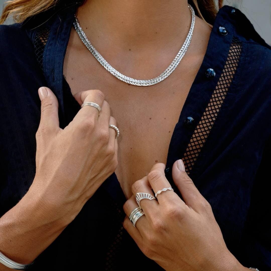 Outlet NU & MII Cosmopolitan Silver Chain Necklace