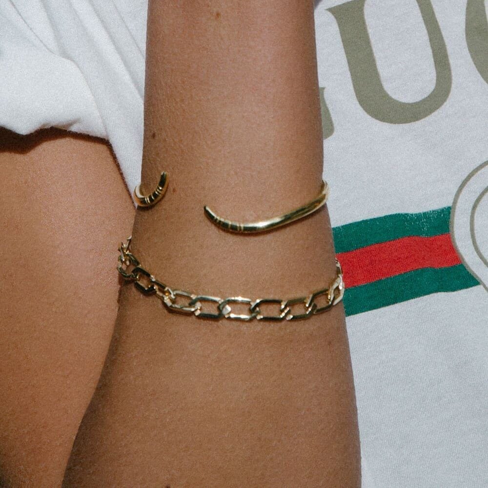 Outlet NU & MII Tusk Gold Bangle
