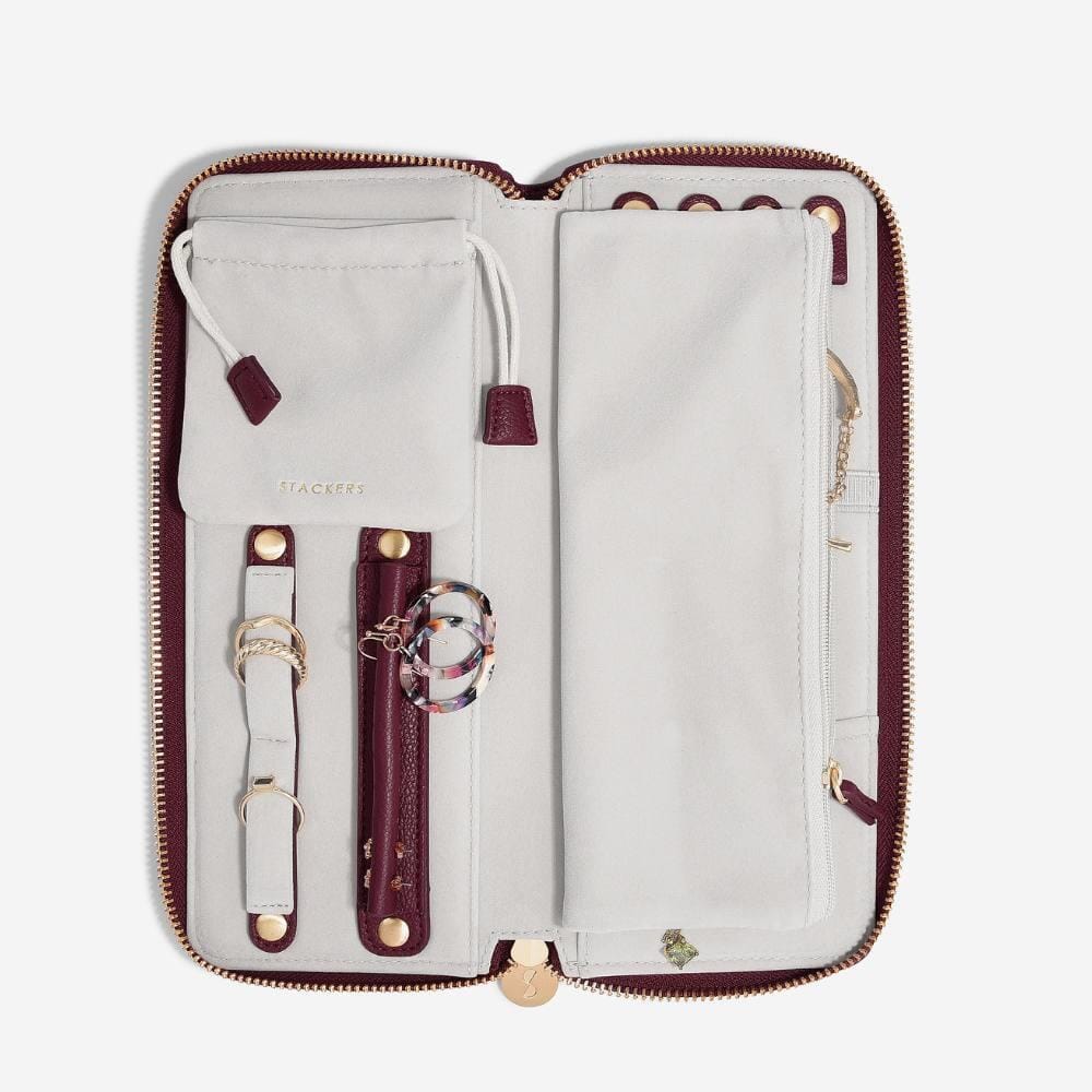 Stackers Jewellery Roll – Burgundy