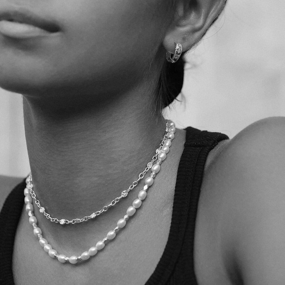 NU & MII Ivy Pearl Gold Plated Necklace