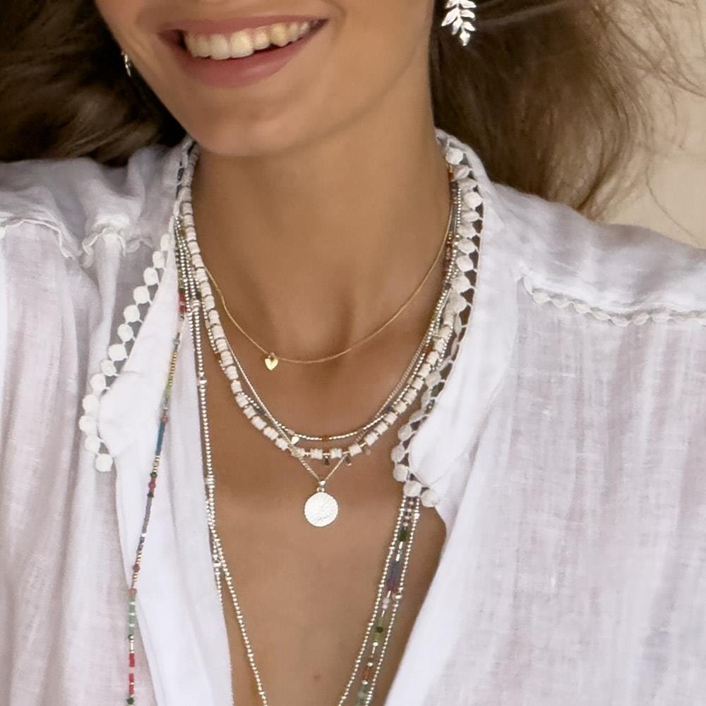 Naturelle Silver and Gold Plated Necklace