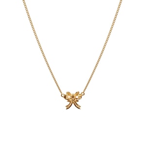 Victoria Bow Gold Plated Necklace