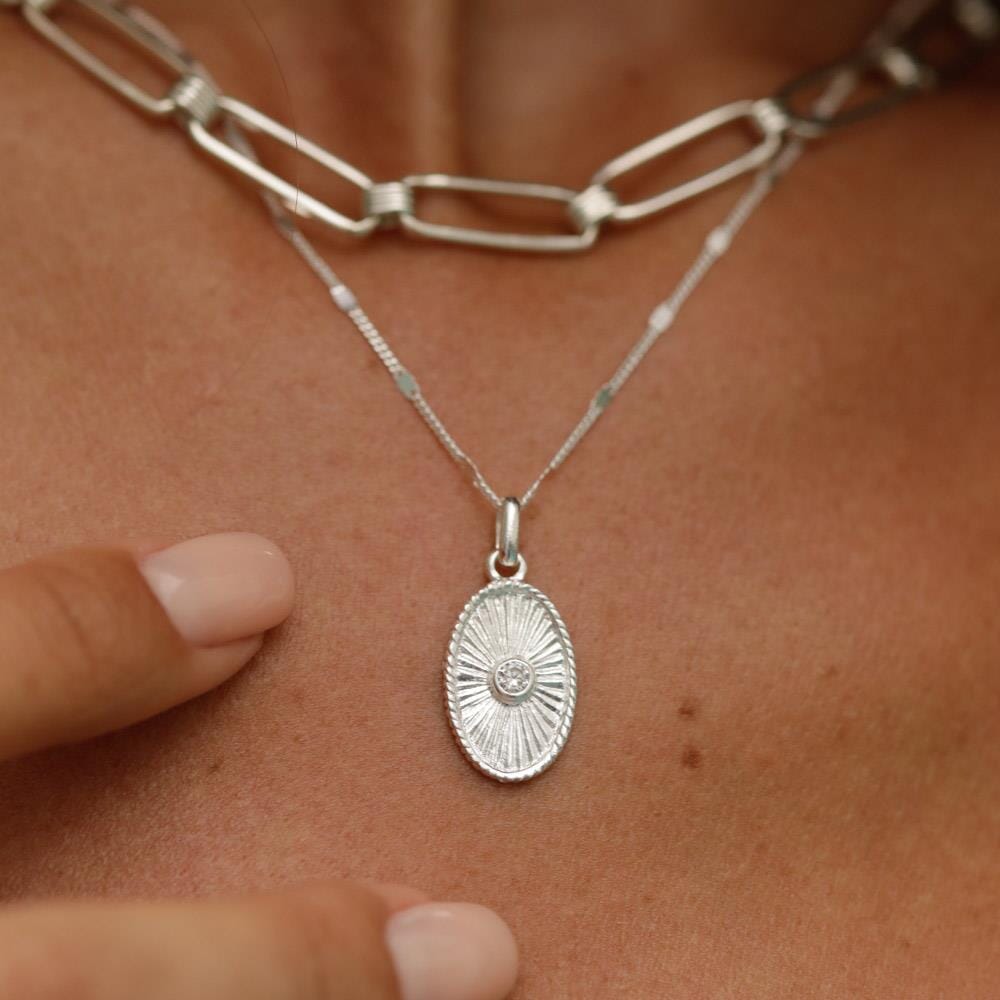 NU & MII Bright Pendant Silver Necklace
