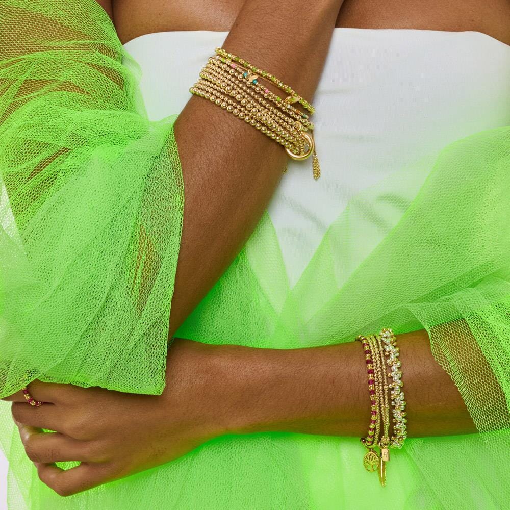 Papillon Gold Plated Bracelet - Neon Hues