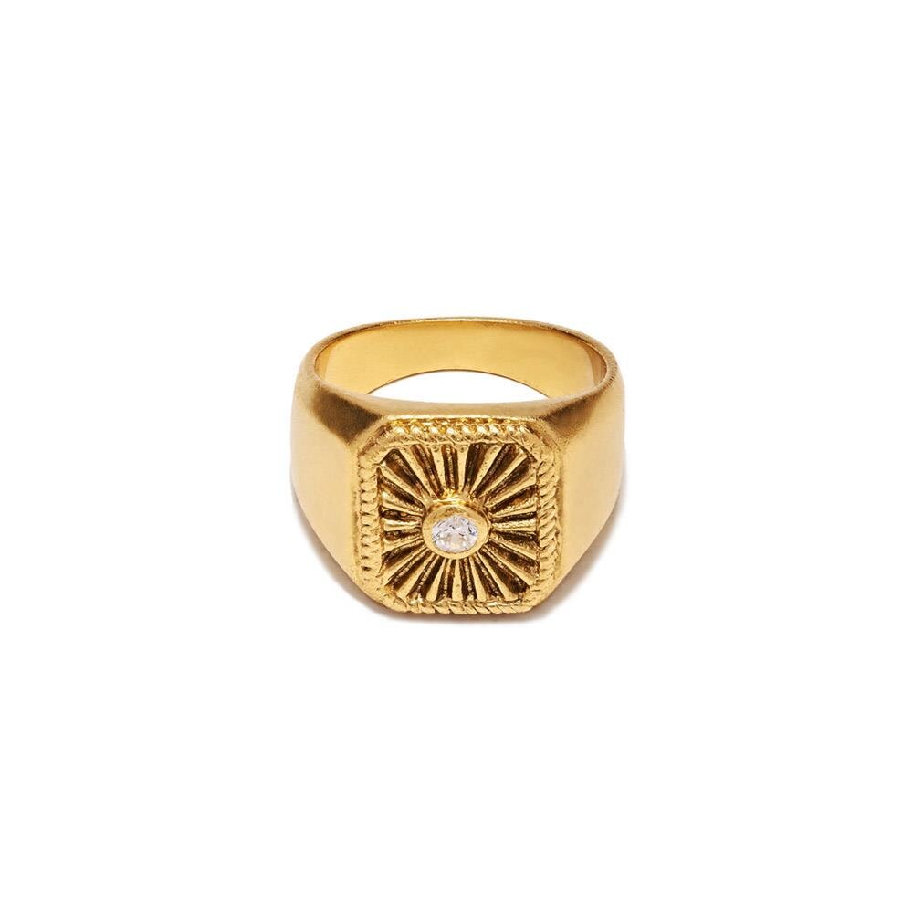 Outlet NU & MII Bright Gold Plated Ring