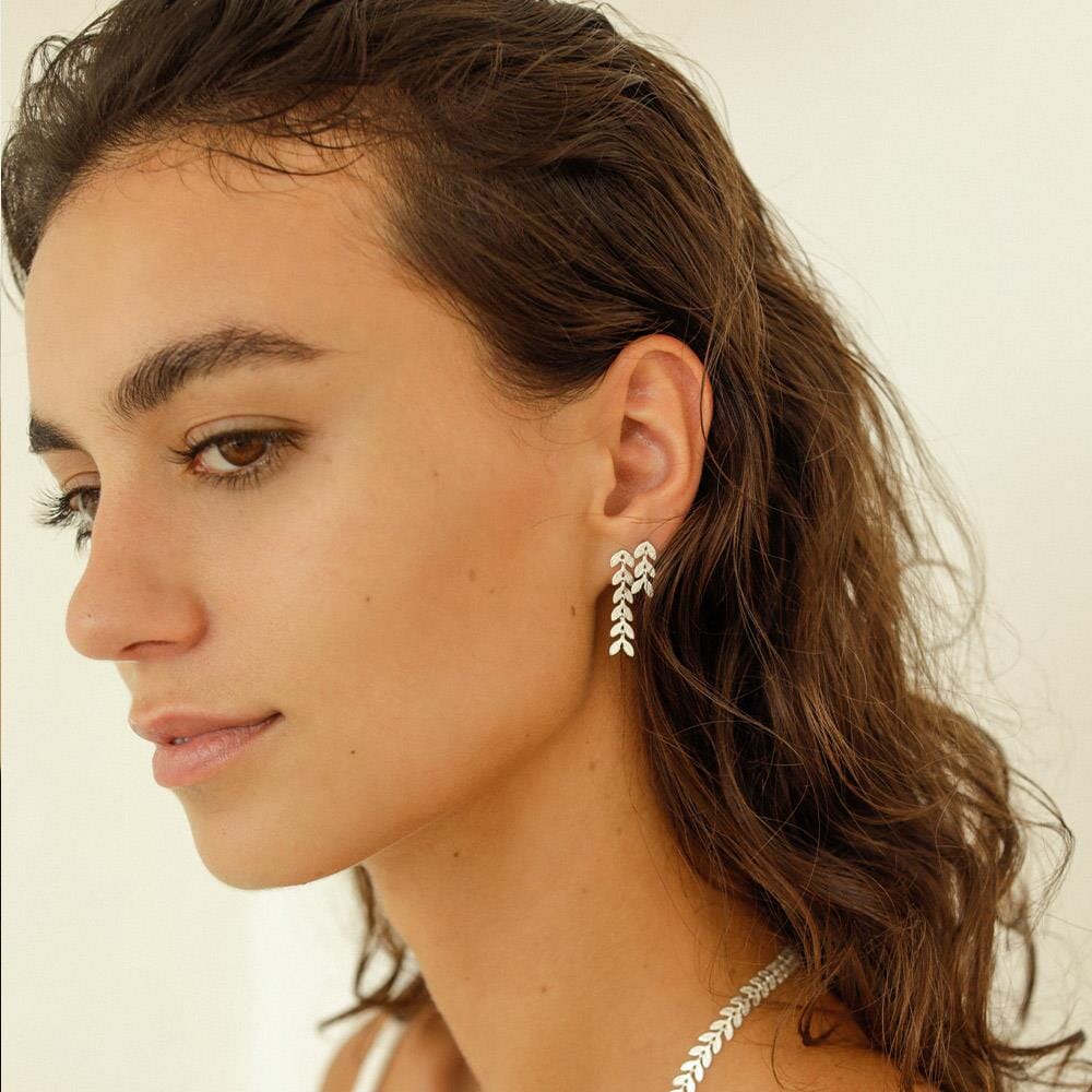 NU & MII Mini Flora Silver Earrings