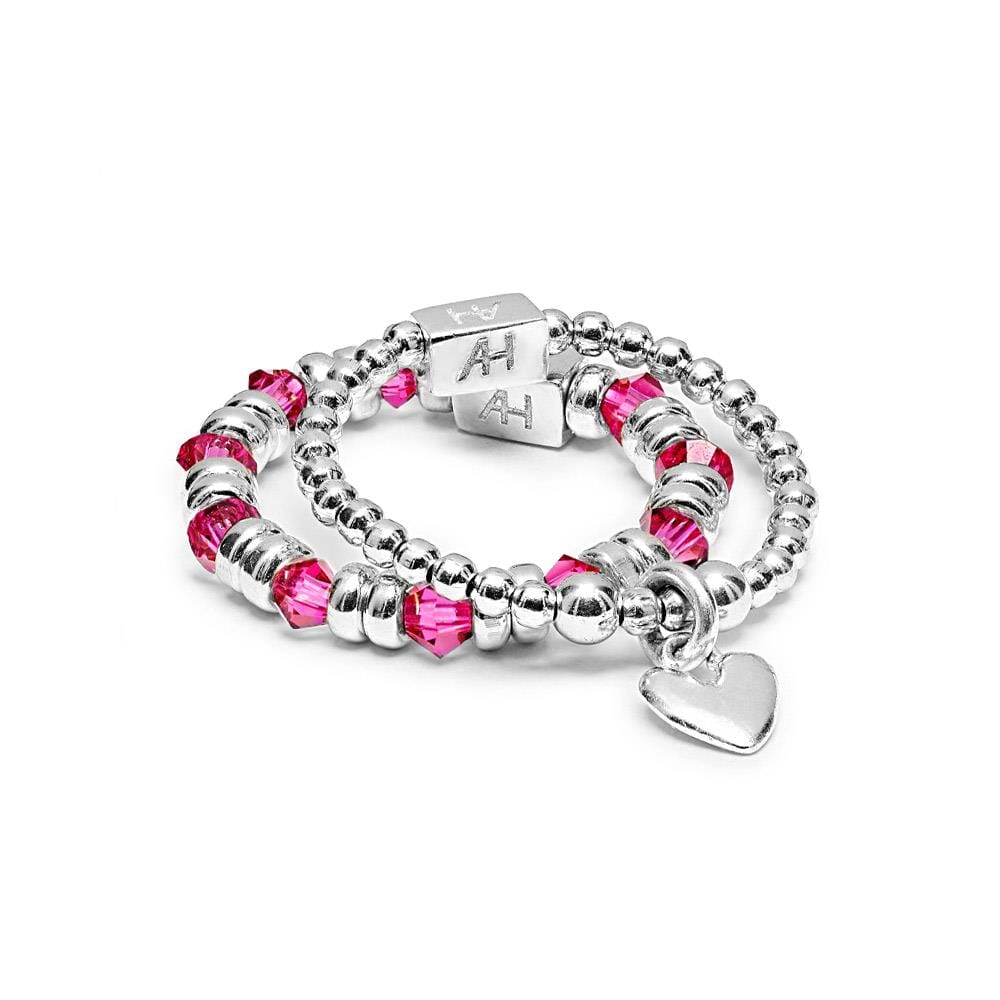 Kaleidoscope Silver Ring  Stack - Choice of Colour