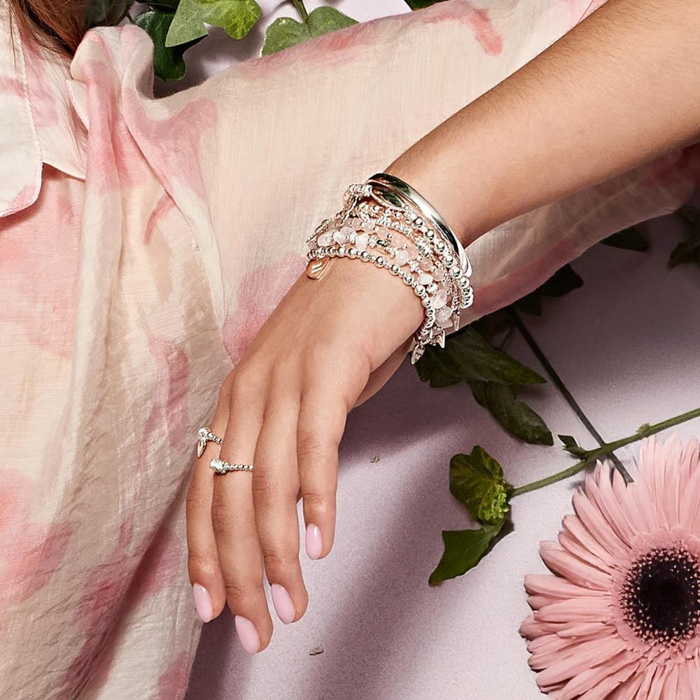 Mothers Hold Motto Silver Cuff