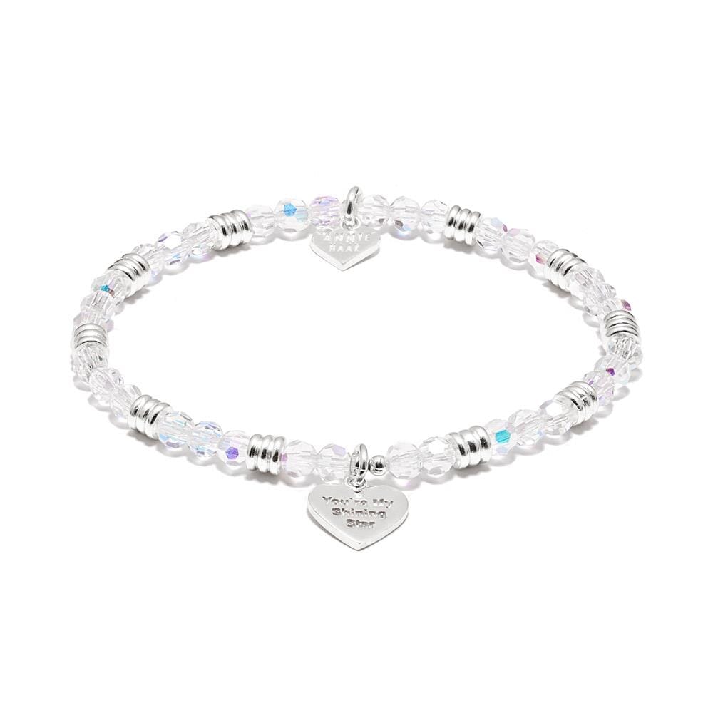 Charming Sparkle Silver Charm Bracelet - You're My Shining Star