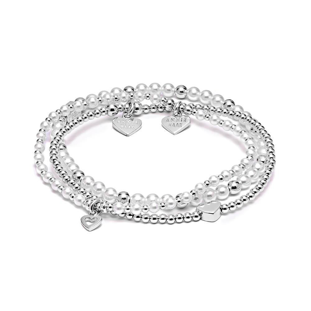 Pearls of Wisdom Silver Bracelet Stack
