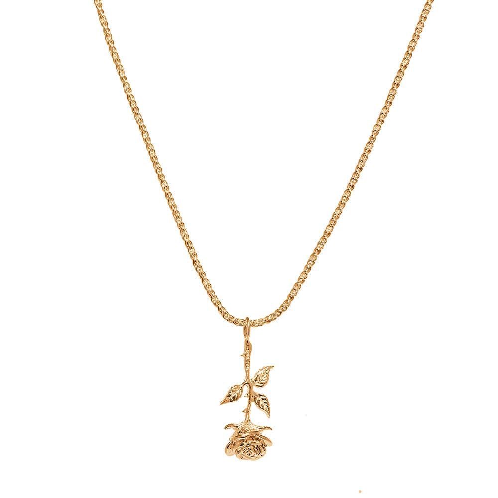 Gold plated store rose necklace