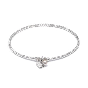 Zodiac Silver Charm Bracelet - Birthstone