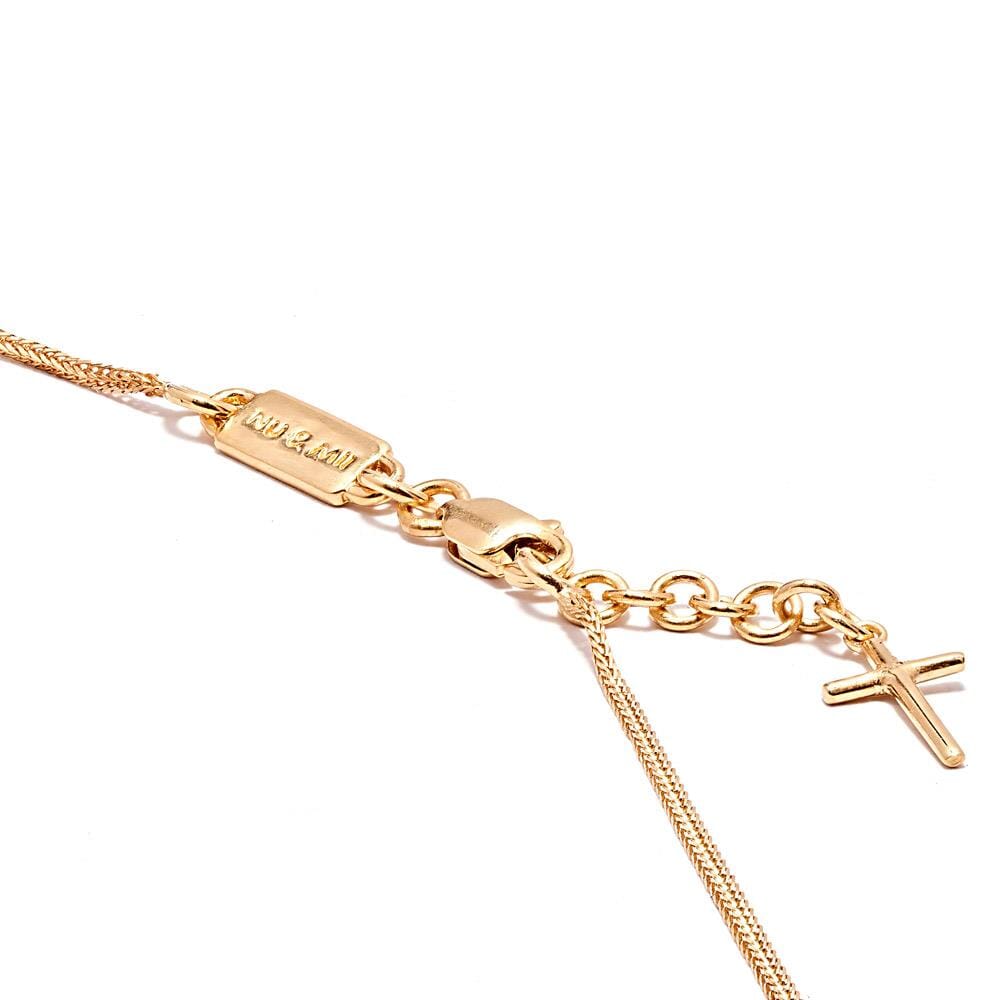 Outlet NU & MII Mini Sideways Cross Gold Plated Necklace