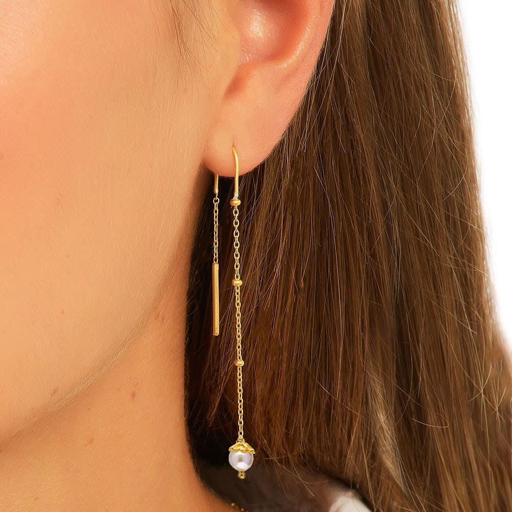 Outlet Empress Pearl Gold Earrings