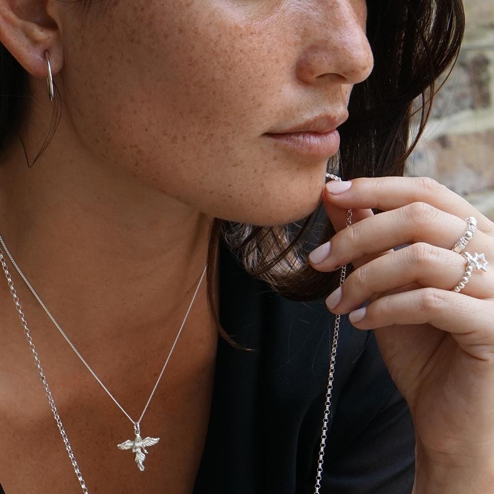 Itsy Bitsy My Guardian Angel Silver Necklace