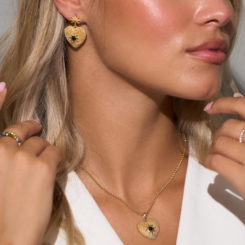 Divine Heart Gold Plated Pendant Necklace