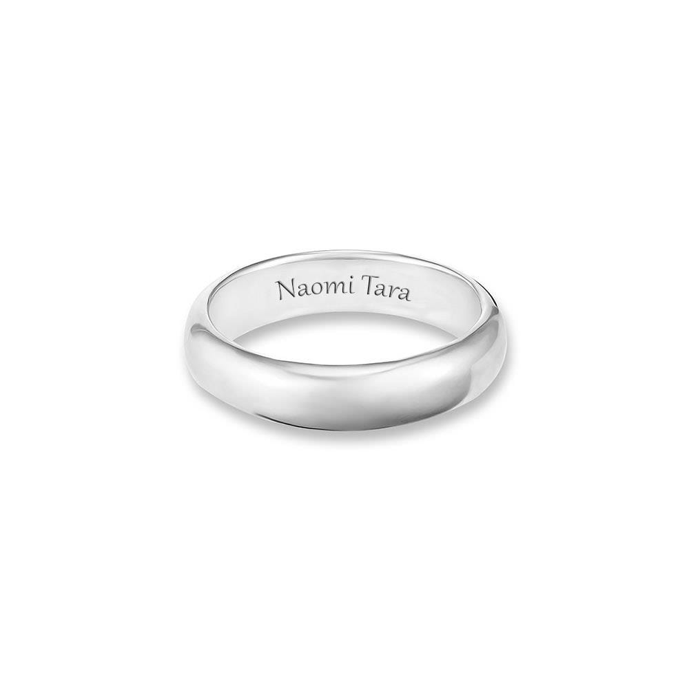 Silver ring name on sale engraved