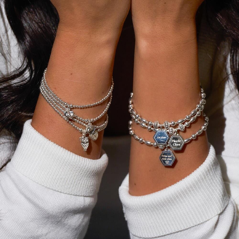 Santeenie Silver Charm Bracelet - Owl