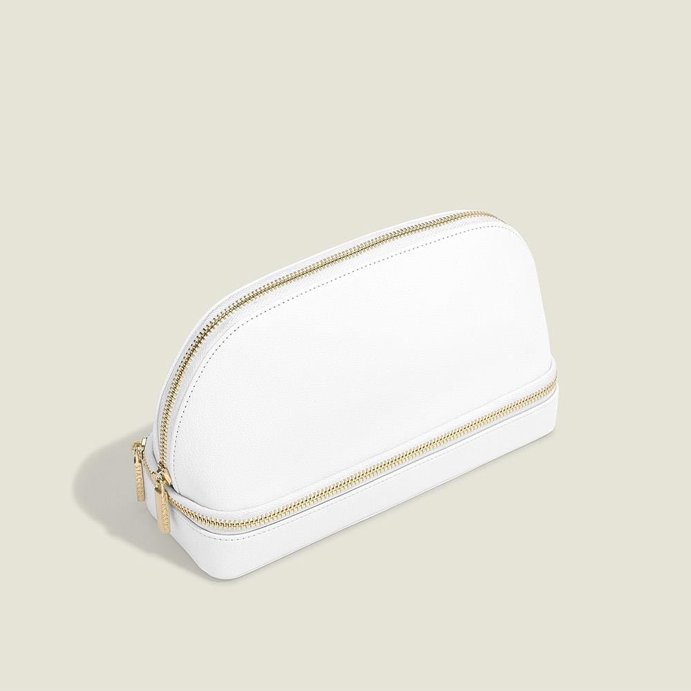 White deals cosmetic bag