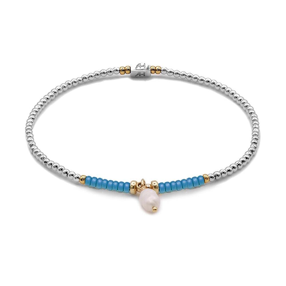 Maisie Mixed Metal Pearl Bracelet - Choice of Colour