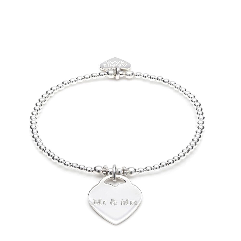 personalised silver charm bracelet