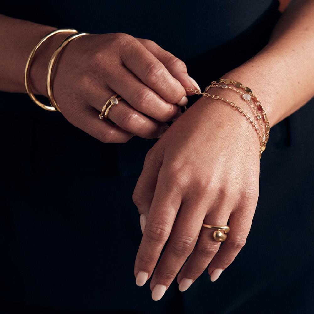 Liv Bentley Moonstone Chain Gold Plated Bracelet