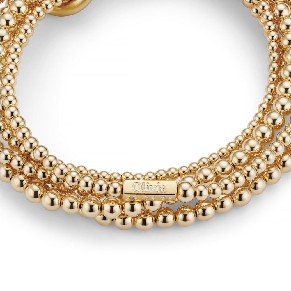 Personalised Yard of Love Gold Plated Bracelet