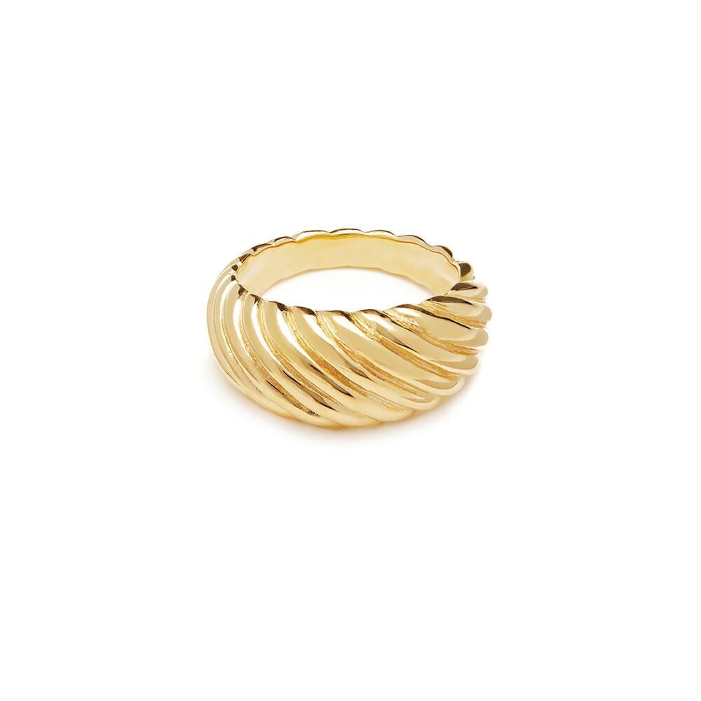 Outlet NU & MII Retro Gold Plated Ring