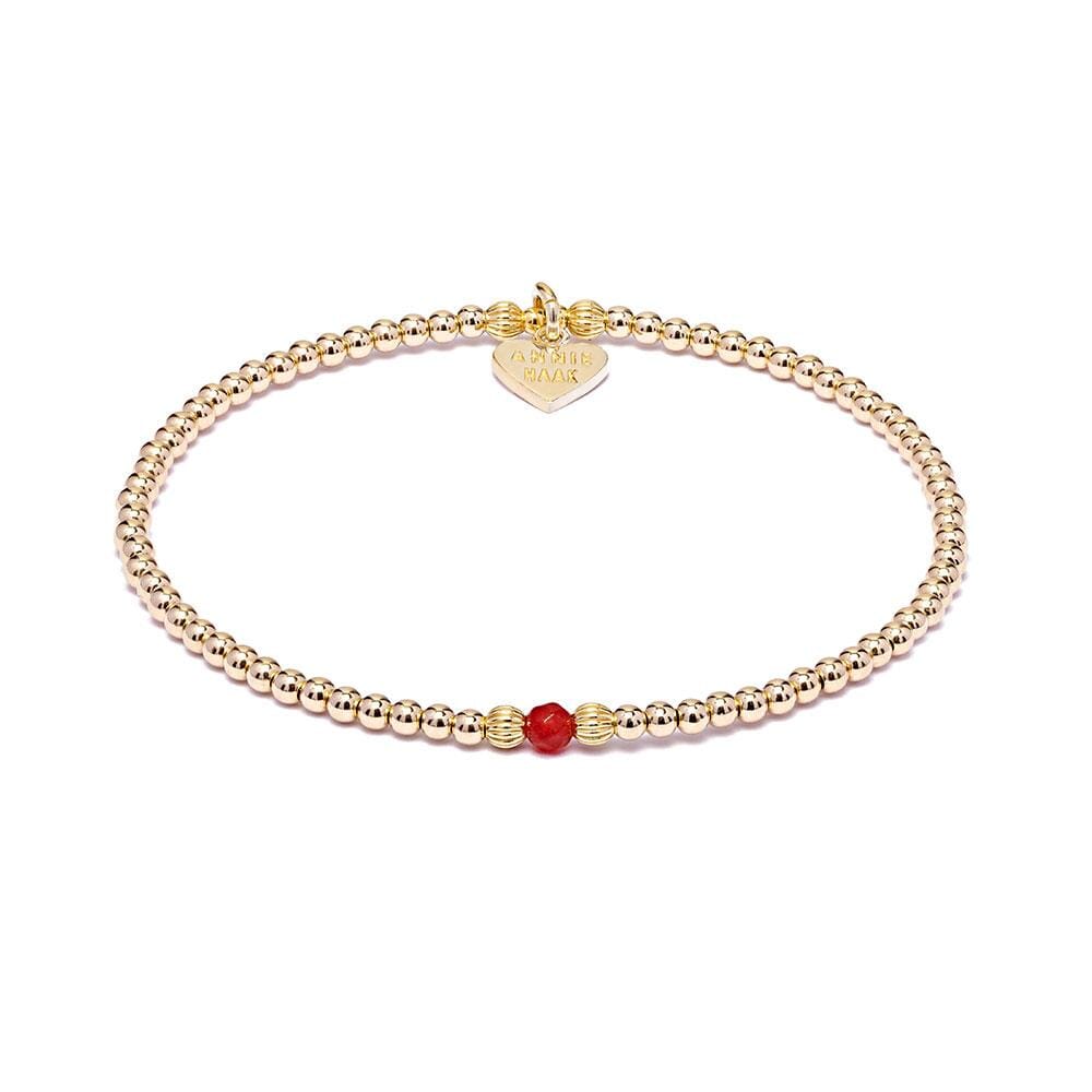 Aster Gold Bracelet - Carnelian