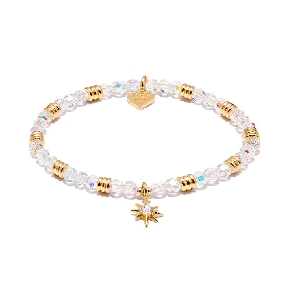 Charming Sparkle Gold Charm Bracelet - Astra Star