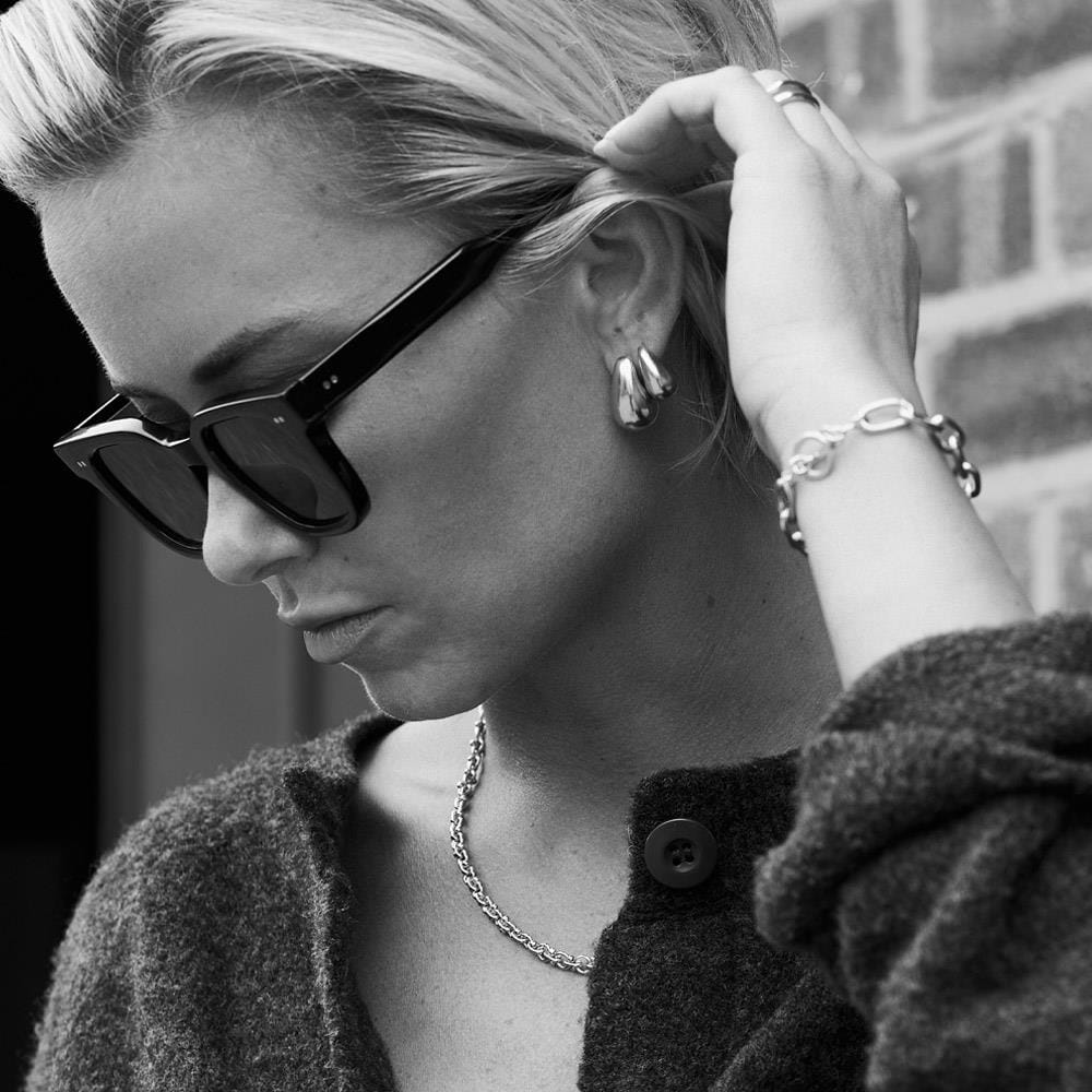 Liv Bentley Teardrop Mini Silver Stud Earrings
