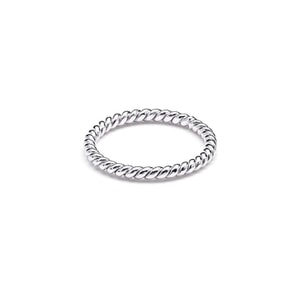 Outlet Twisted Silver Ring