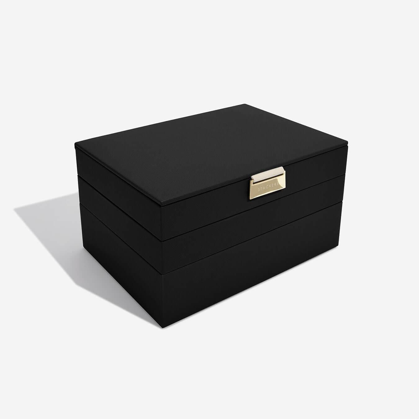 Stackers Black Classic Jewellery Box - Set of 3