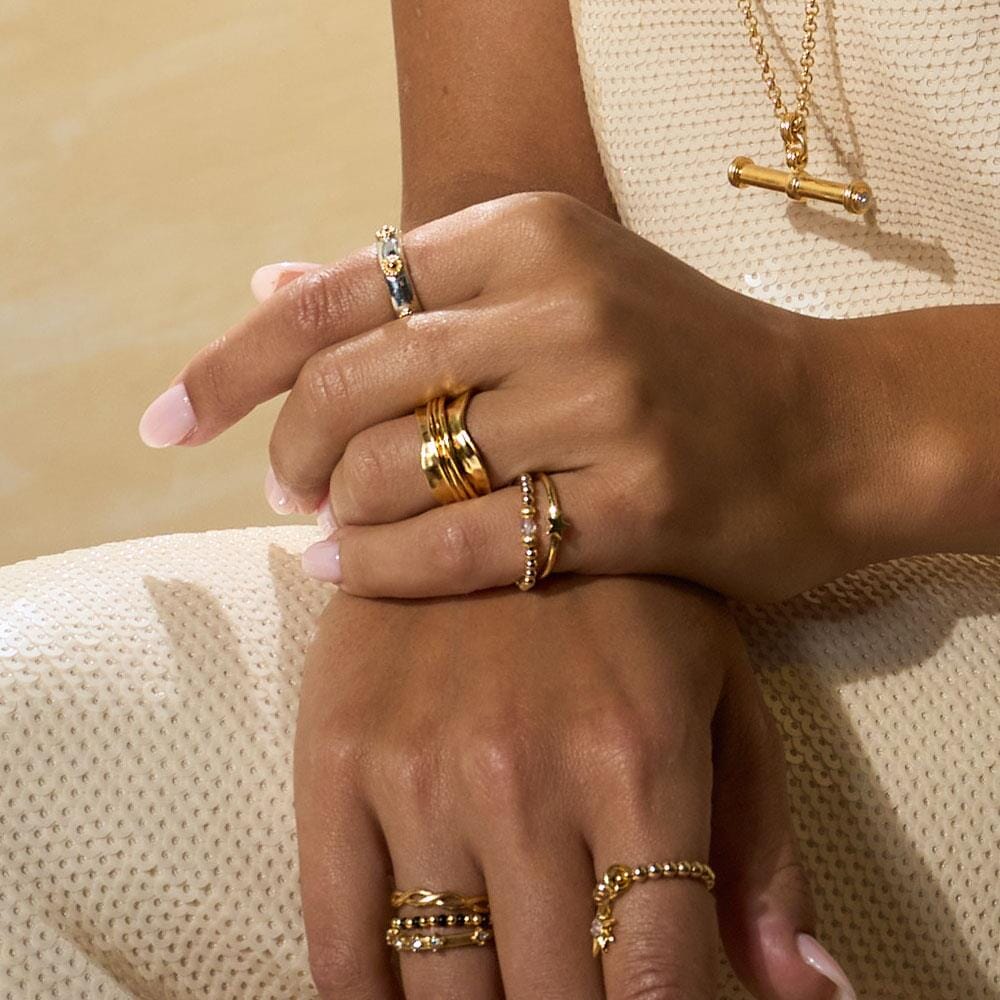 Vela Gold Ring Stack