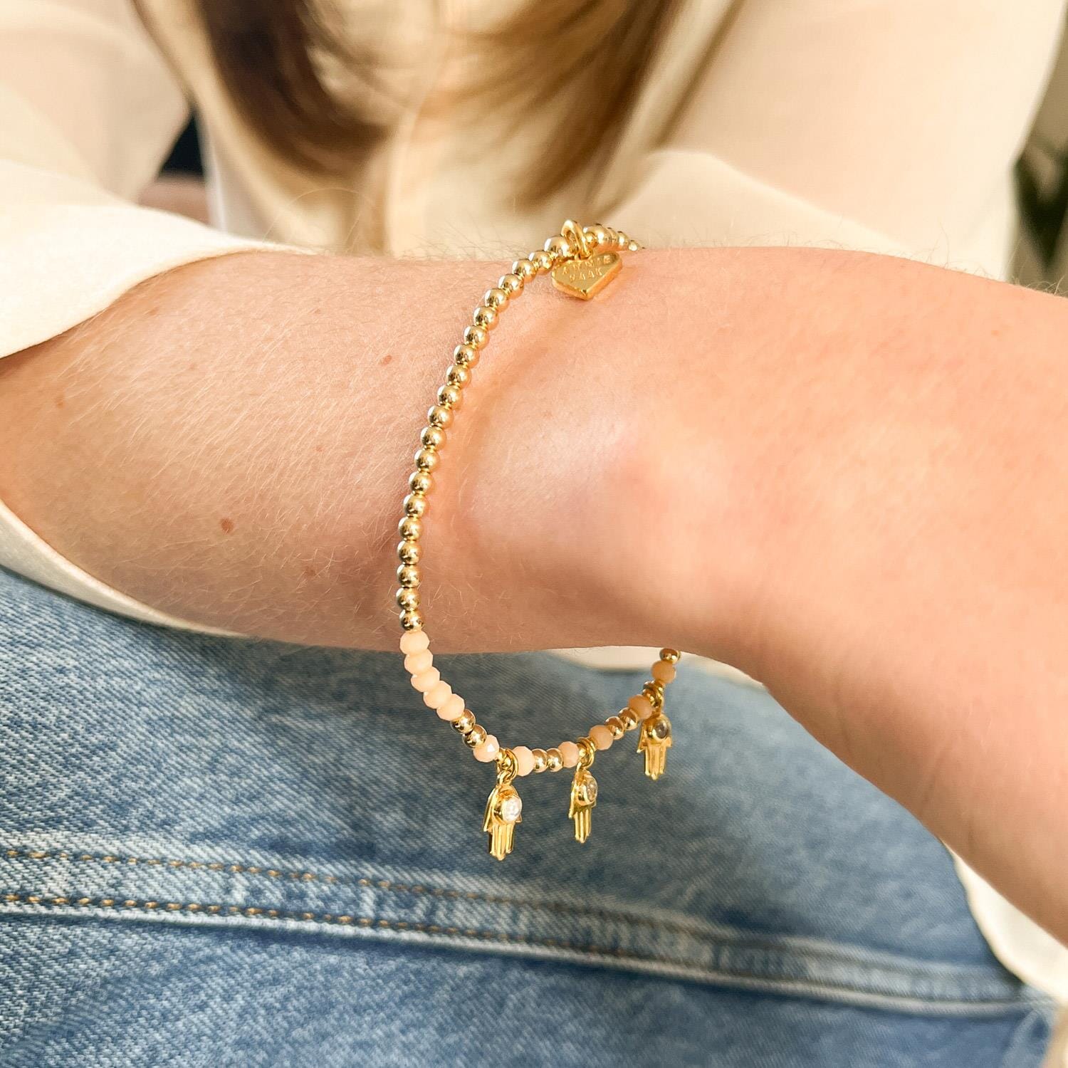 Samoa Gold Plated Charm Bracelet - Fatima Hand