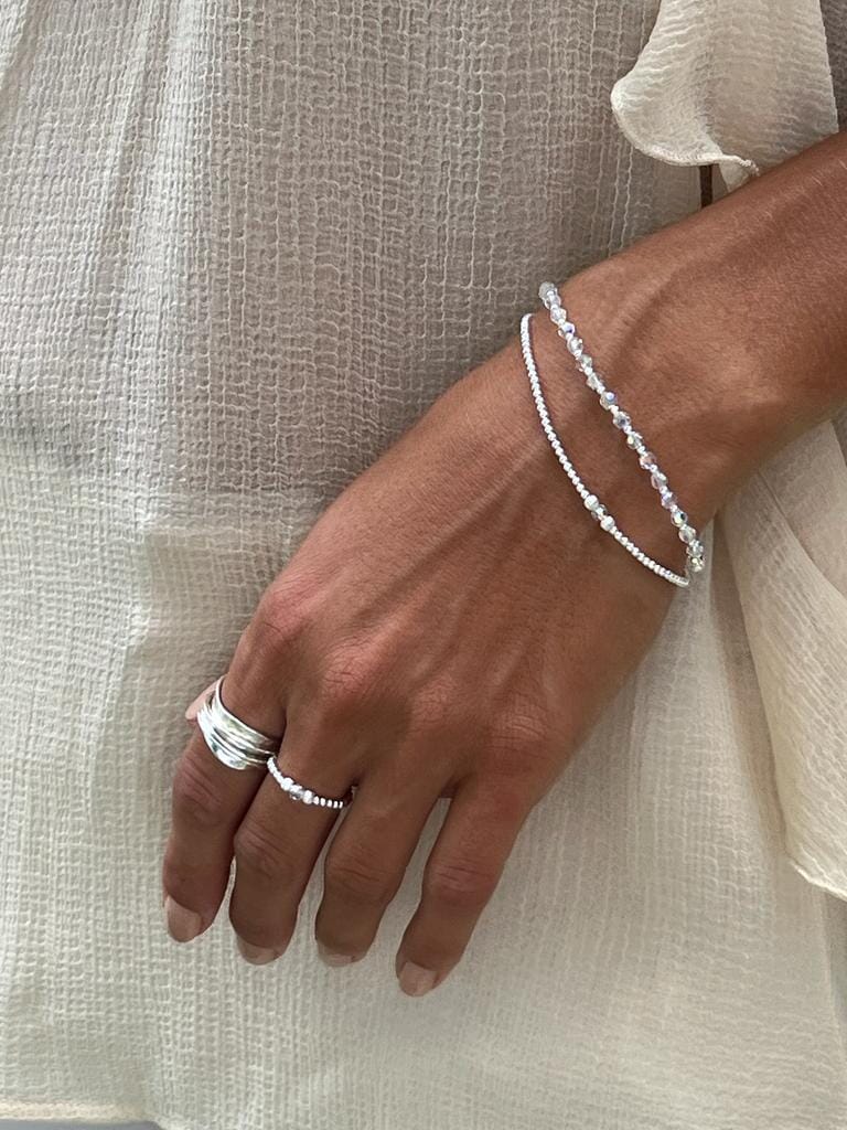 Dainty Sparkle Silver Bracelet