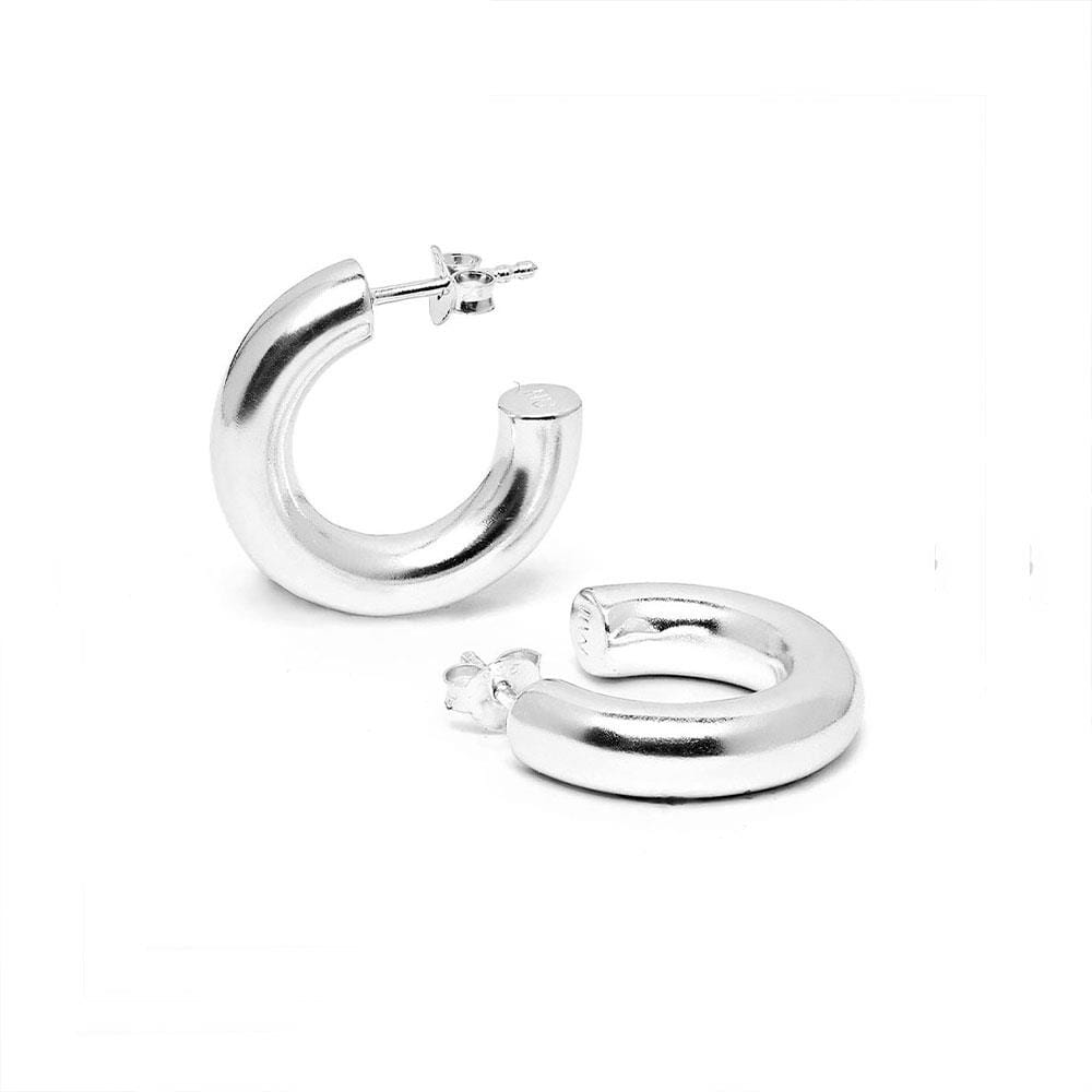 NU & MII Alma Hoop Silver Earrings