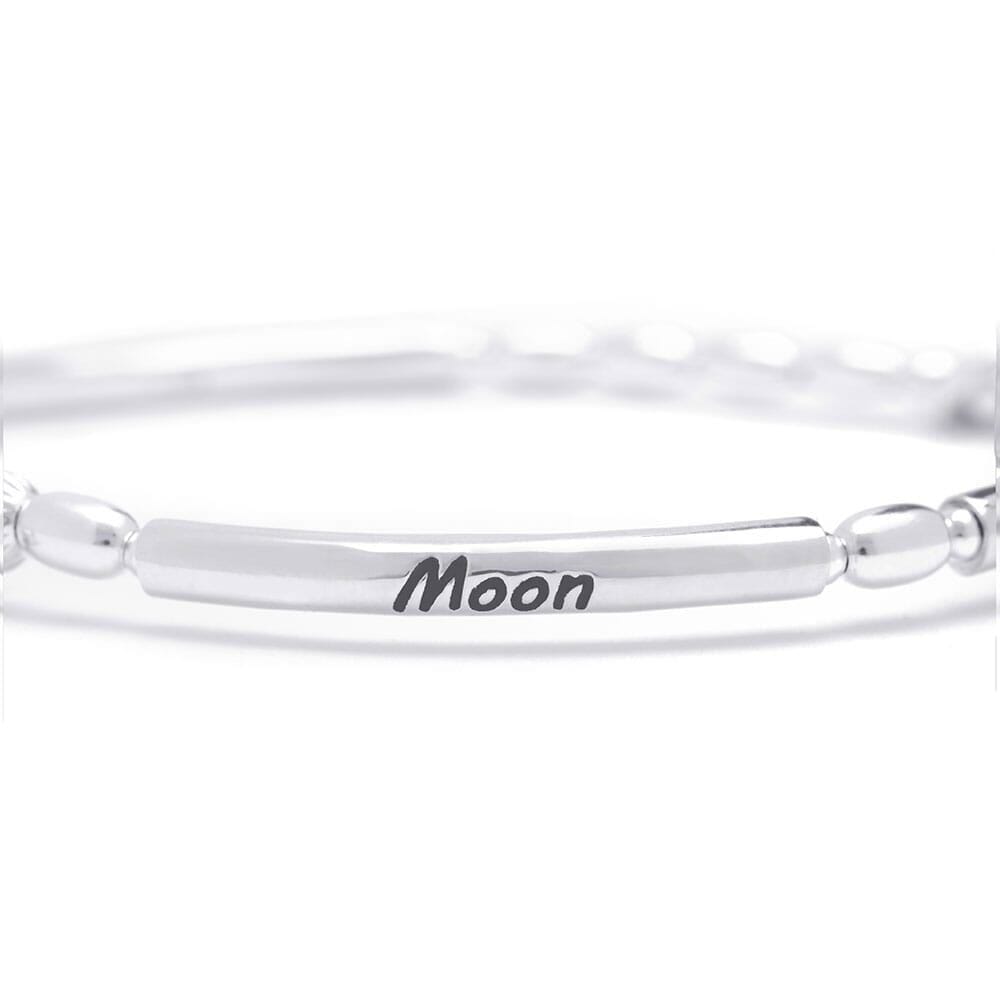 Love You to the Moon and Back Silver Charm Bracelet