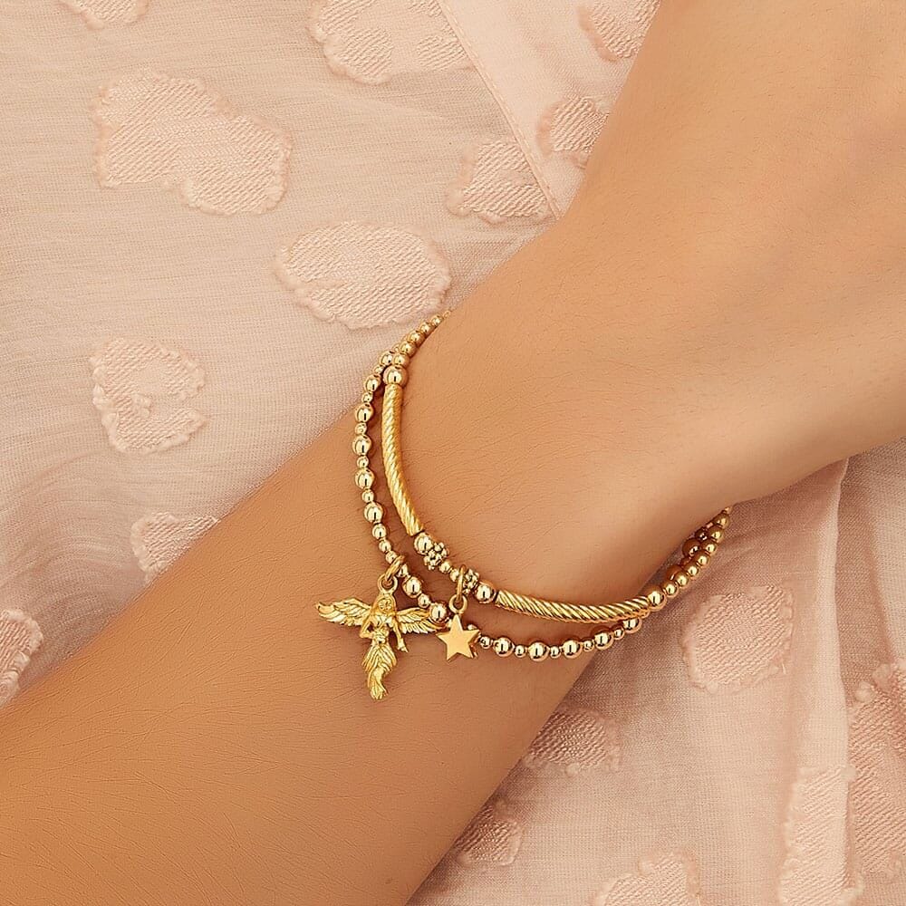 Pipa Boxed Star Gold Plated Charm Bracelet