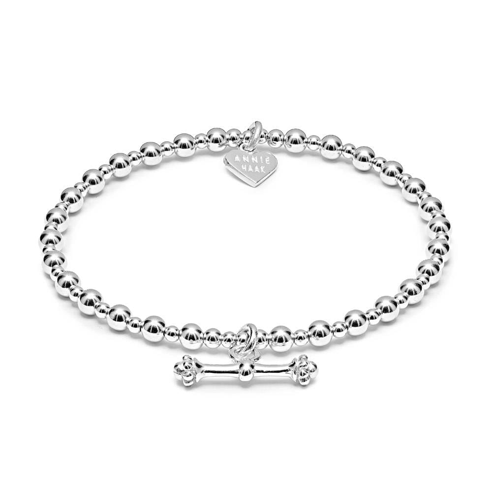 Mini Orchid Sterling Silver Charm Bracelet - T-Bar